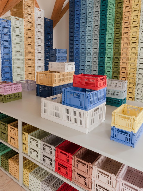 panier colour crate s polypropylene recycle bleu ciel - hay sky