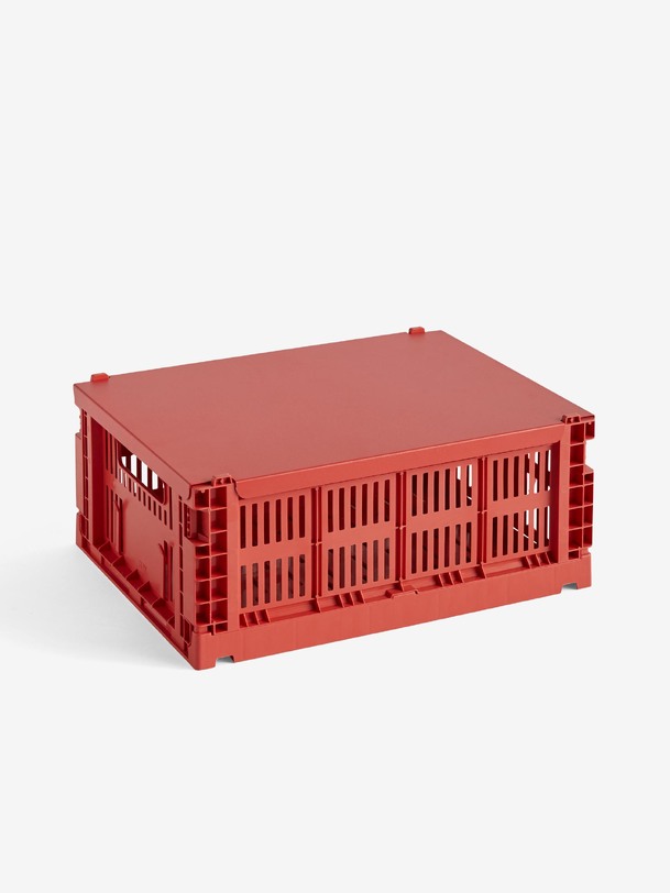 couvercle metal rouge - colour crate - hay red