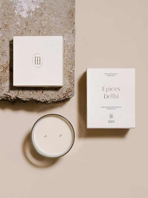 delhi tu spice candle white