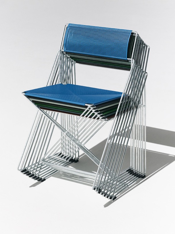 chaise x-line bleu - hay blue