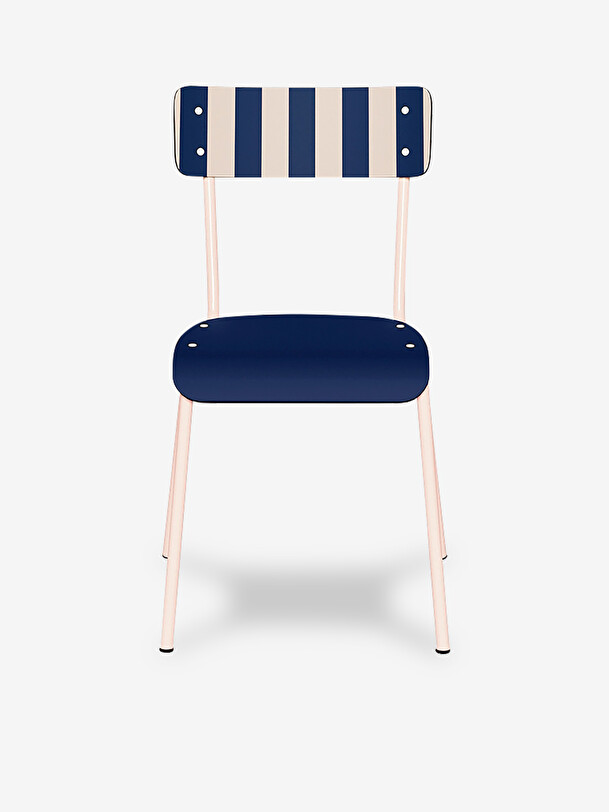 suzie navy striped chair marine