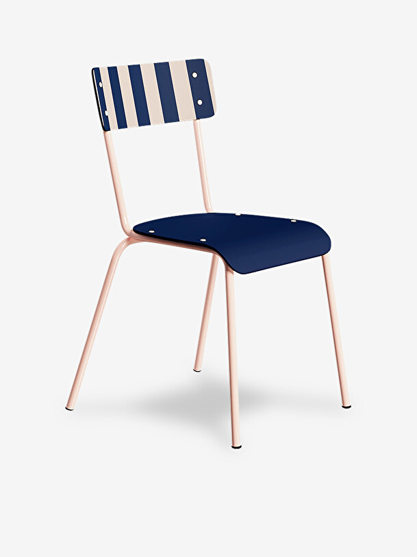 suzie navy striped chair marine