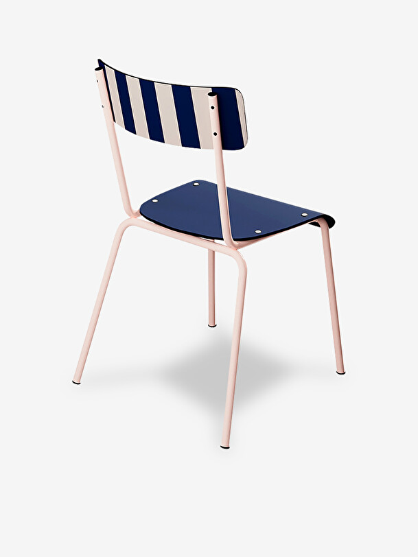 suzie navy striped chair marine