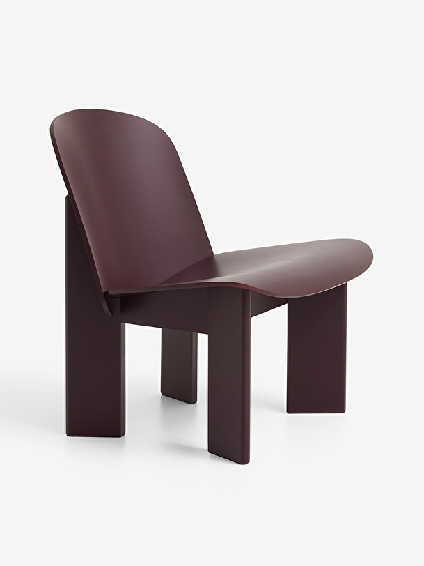 chisel lounge chair wood bordeaux