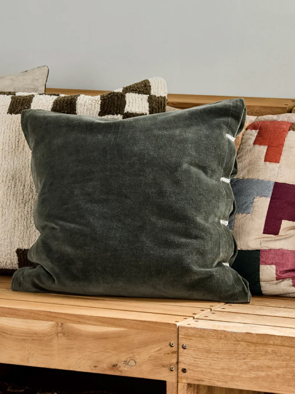 coussin hd velvet vert interieur - house doctor green