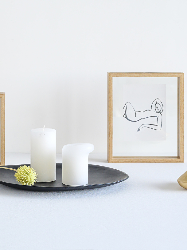medium photo frame natural
