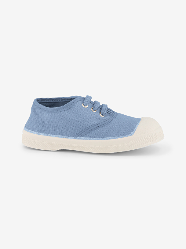 kids lace-up tennis denim