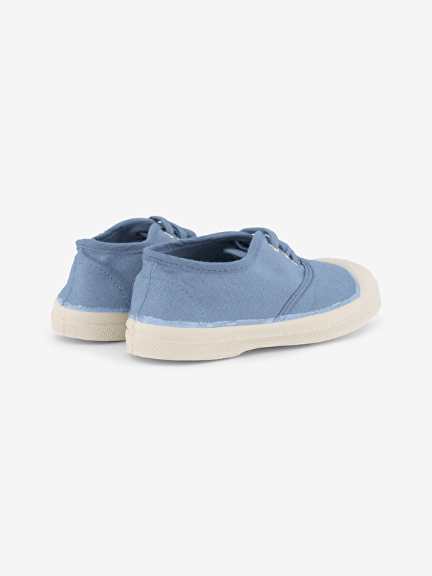 kids lace-up tennis denim