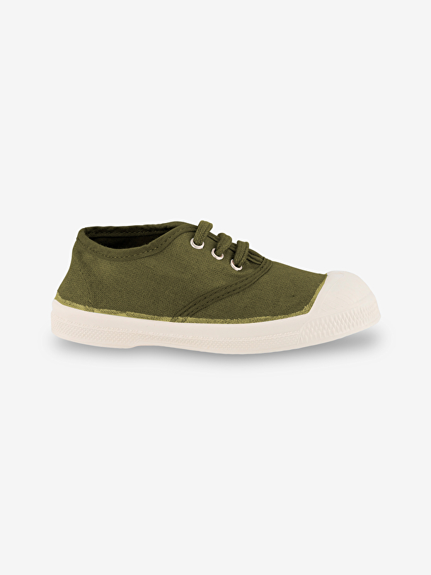 kids lace-up tennis khaki