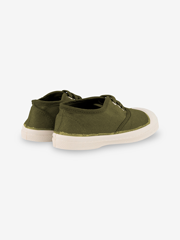 kids lace-up tennis khaki