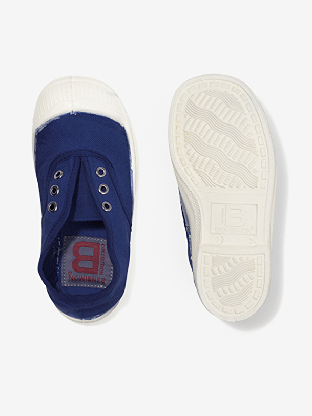kids lace-up tennis bright blue