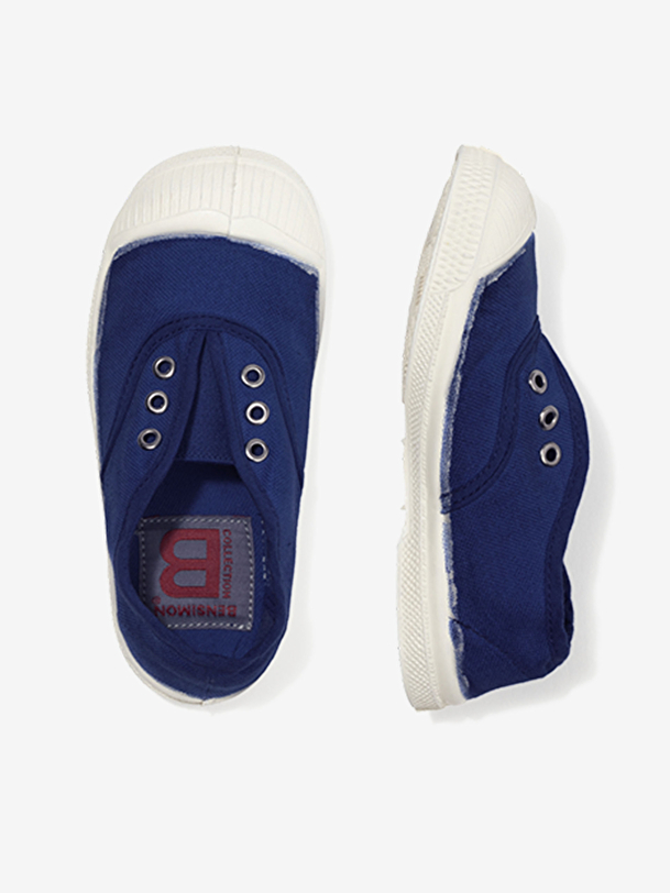 kids lace-up tennis bright blue