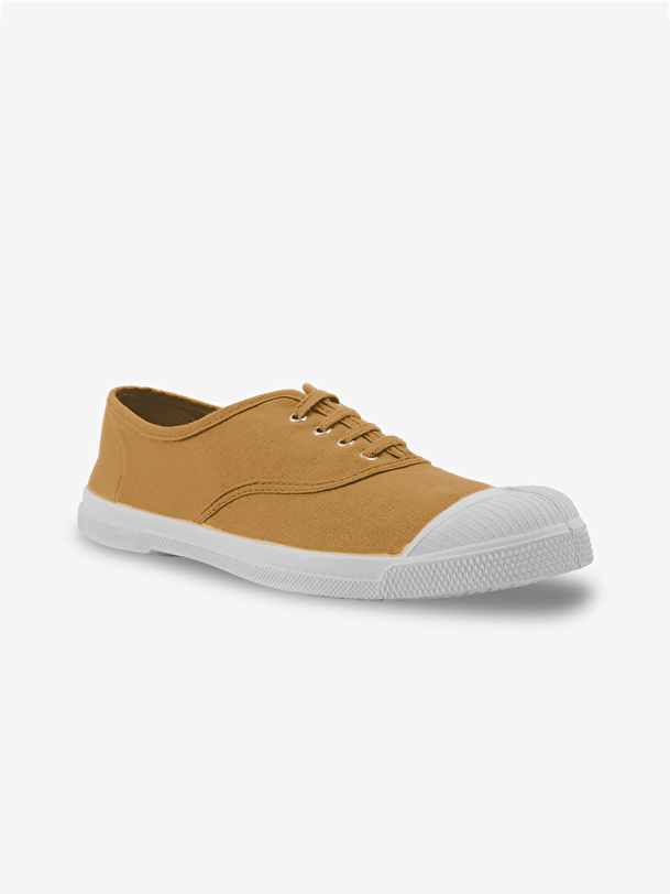 man lace-up tennis camel
