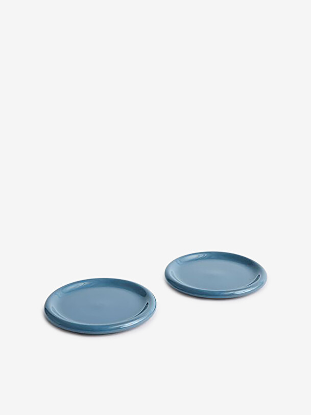 set of 2 barro plates 24cm blue