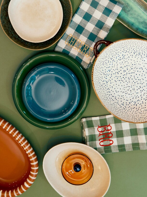set of 2 barro plates 24cm blue