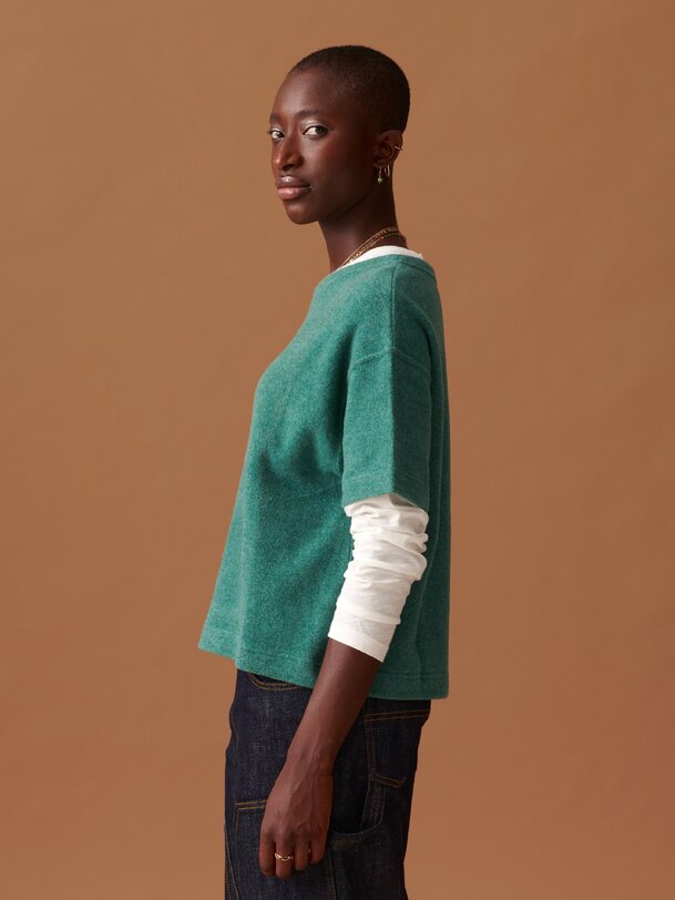 martin sweater blue green