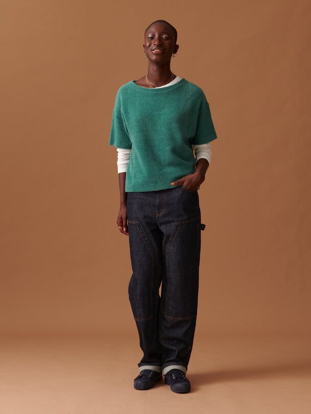 martin sweater blue green