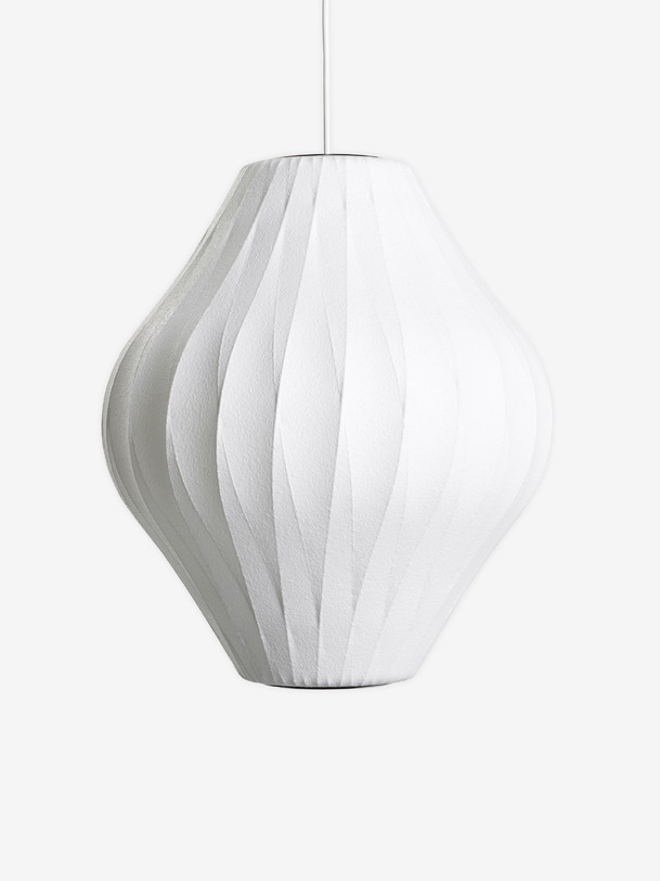 criss cross pear suspension m white