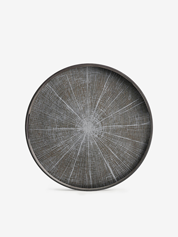 wooden tray white slice multicolored