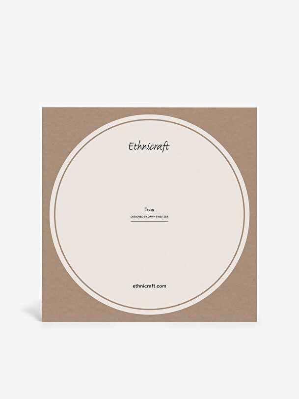 wooden tray white slice multicolored