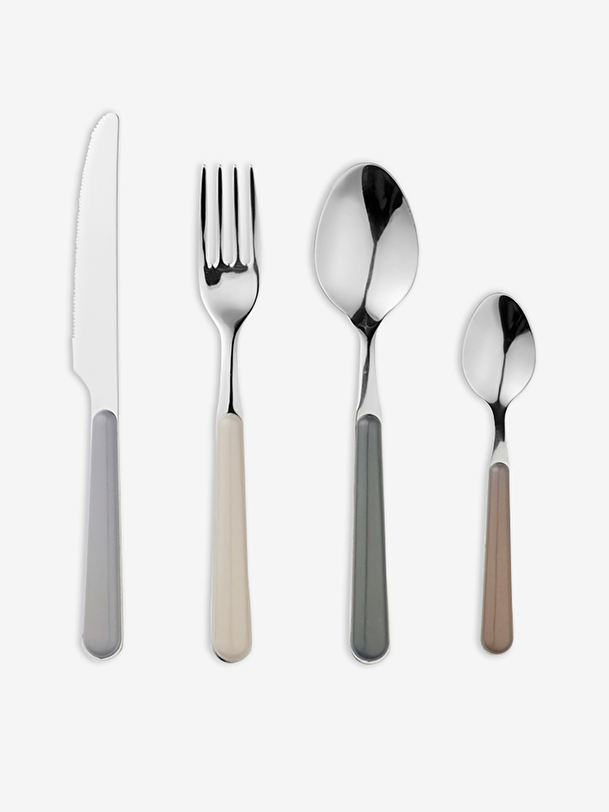 set 8 cutlery 4 colors multicolored
