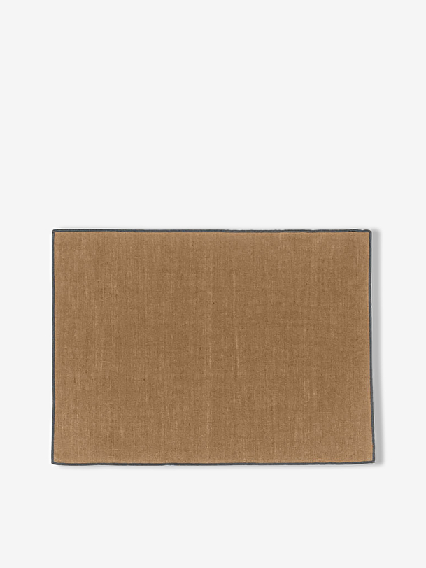 tobacco coated linen place mat 35x45 tobacco