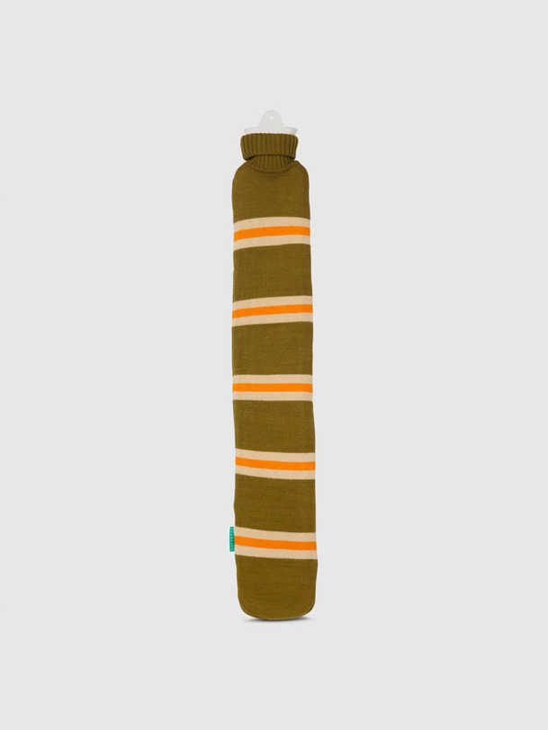 organic long hot water bottle khaki-orange khaki
