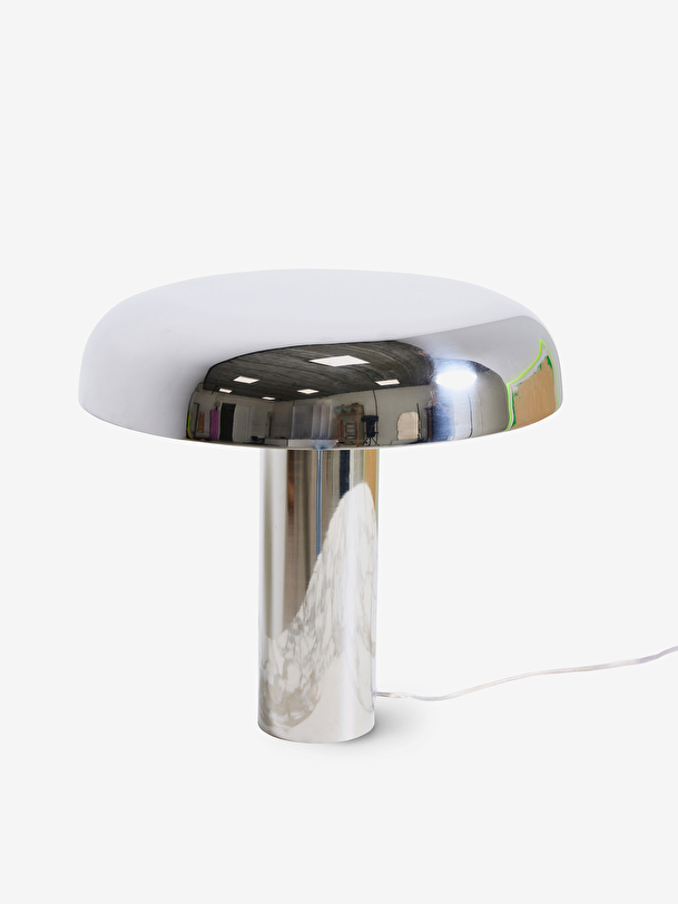 mushroom chrome lamp 39x39x38 chrome