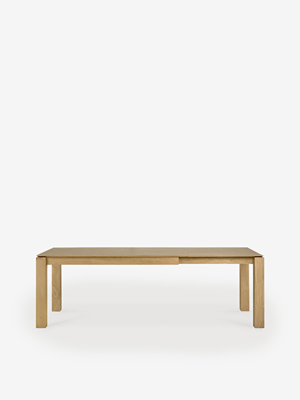 table a rallonge slice -l160240 cm light oak