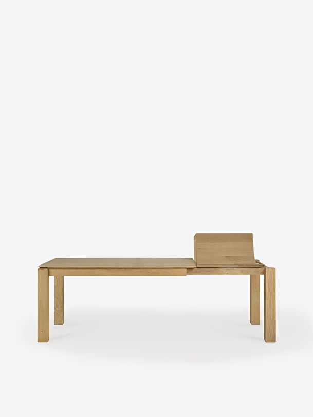 table a rallonge slice -l160240 cm light oak