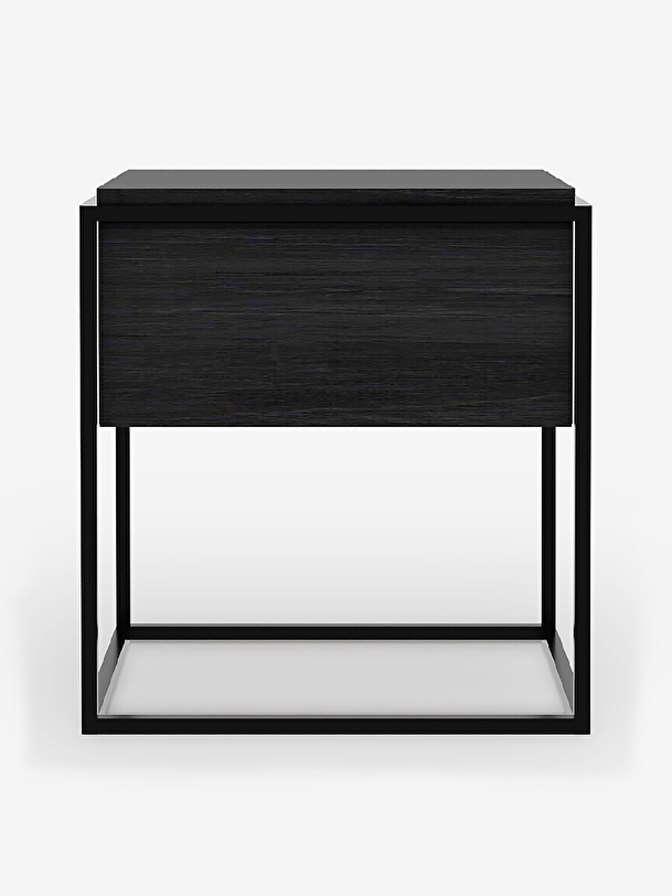 oak monolit black bedside table black