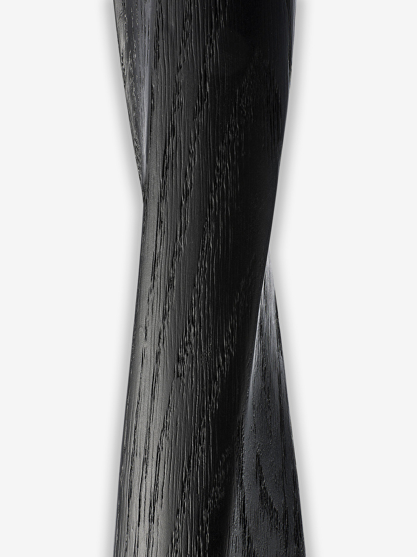 oak torsion round black table d127 black