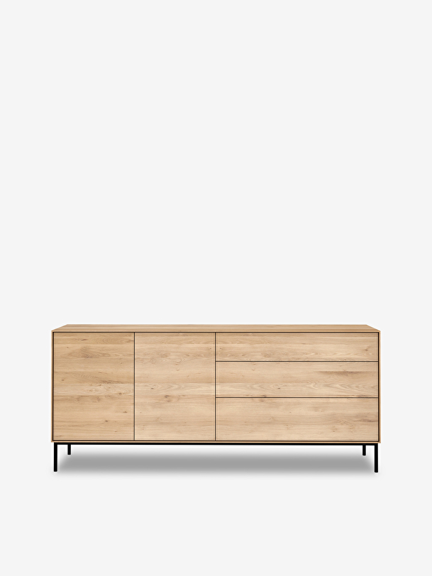 buffet whitebird en chene - 2 portes 3 tiroirs light oak