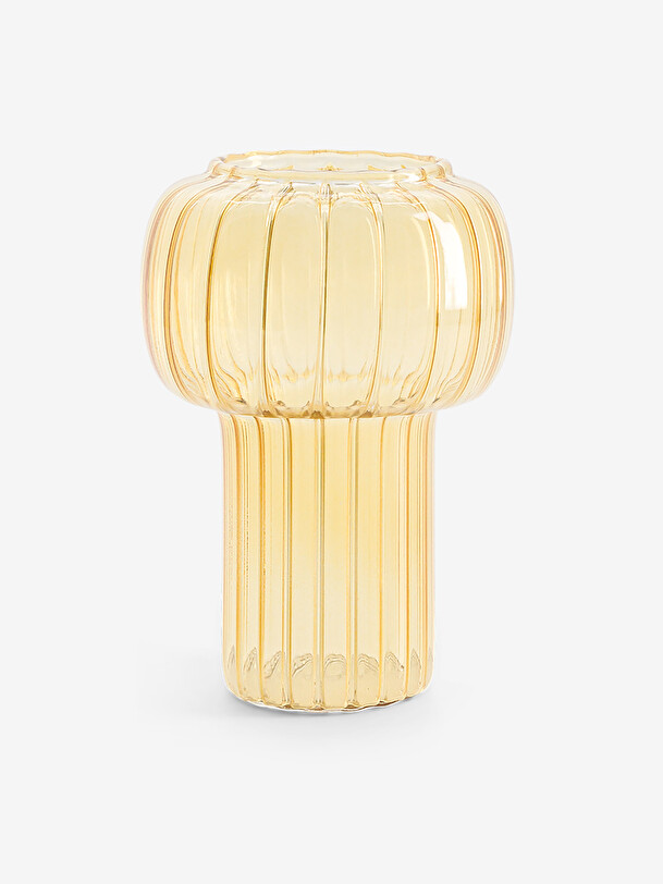 vase twist s yellow d9.5 h13 yellow