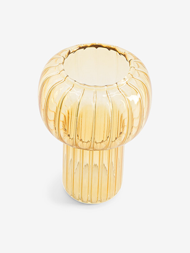 vase twist s yellow d9.5 h13 yellow
