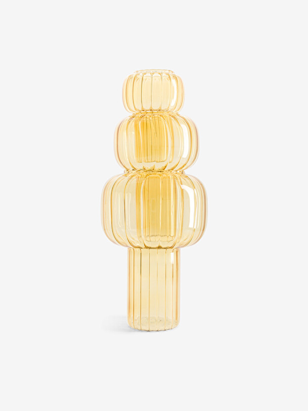 vase twist s yellow d9.5 h13 yellow